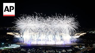 WATCH Fireworks at closing ceremony mark the end of the Paris Olympics [upl. by Guthrie]