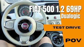 Fiat 500 2021 12 69HP Dualogic  4K POV Test Drive [upl. by Ambler]