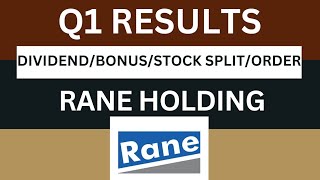 Rane holding Q1 Results 2025  Rane holding Results Today  Rane holding Share Latest News [upl. by Aicenra]