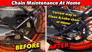 How to Clean amp Lube bike chain at home  Cheap amp easy way [upl. by Gray]