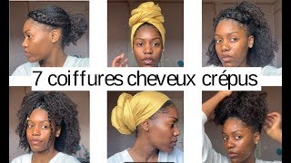 7 COIFFURES SIMPLES CHEVEUX CREPUS [upl. by Mart284]