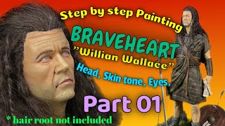 Como pintar pele realistica 3D Prints esculturas “BRAVEHEART” Step by Step “Part 01quot [upl. by Airelav]