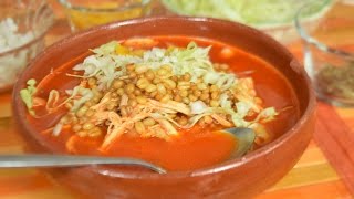 Pozole Rojo de trigo  recetas de pozole [upl. by Libyc]