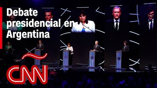 Resumen del debate presidencial en Argentina 2023 entre Massa Milei Bullrich Schiaretti y Bregman [upl. by Ettedo761]