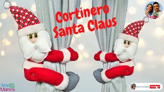 🔴Cómo Hacer CORTINEROS NAVIDEÑOS Santa Claus 🎅 Tutorial Arte en Tus Manos [upl. by Oner]