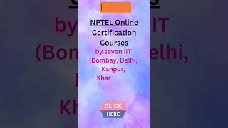 NPTEL Online Certification Courses nptel courses iitbombay iitdelhi iitkanpur [upl. by Casteel]