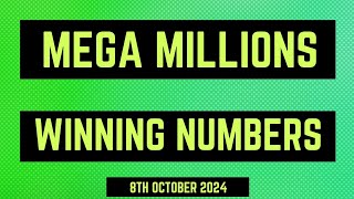 Mega Millions Winning Numbers 8th October 2024 [upl. by Hovey]