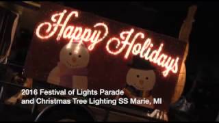 Sault Ste Marie MI Festival of Lights Parade and Christmas Tree Lighting [upl. by Willner]