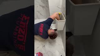 Toilet install using Oatey TwistNSet flange plumbing oatey [upl. by Johathan]