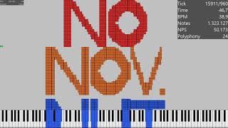 No Nut November Nut  20 Million Notes  MIDI [upl. by Dessma]