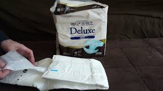 Medi Friends Deluxe Tape Adult Diaper Unboxing  Capacity Test [upl. by Itaws]