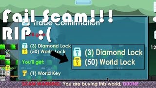 Growtopia  Fail Scam  350WL RIP [upl. by Strage]