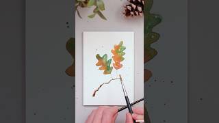 Herbstliche Blätter mit Aquarellfarben 😍 art watercolor aquarellfarben [upl. by Sigfried187]