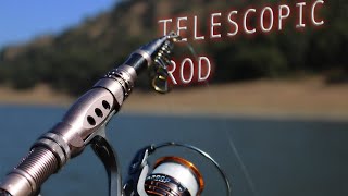 TELESCOPIC FISHING ROD CHALLENGE INSANE [upl. by Egdirdle240]