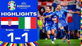 Croatia vs Italy 11  UEFA EURO 2024  Highlights  FC24 [upl. by Olonam581]