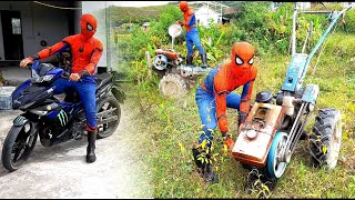 SpiderMan started the tractor with a clatter and poured water into the machine  VTQN [upl. by Leonid]