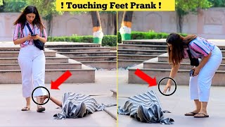 Touching cute girls on Feet Prank  Funny Reactions  Epic reaction  funny prank 2022 [upl. by Weywadt87]