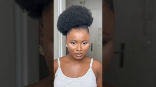 Slick side bun 4chair hairstyle haircare hairstyling haircare naturalhair shortsviral [upl. by Haneeja]