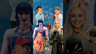 John cena Rhea Ripley amp Hasbulla vs Undertaker Liv Morgan amp Abdu Roziq 💥 wwe [upl. by Amlas]