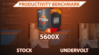 AMD 5600X Stock VS Undervolt  Cinebench Adobe Premiere Blender AMD RYZEN GAMING BENCHMARK [upl. by Ettenowtna982]