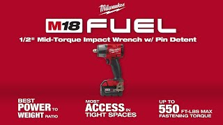 Milwaukee® M18 FUEL™ MidTorque Impact Wrenches 2962amp 2960  Best Power to Weight Ratio [upl. by Roskes]