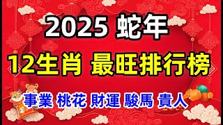 2025蛇年運程｜十二生肖蛇年最旺運勢排行榜＋財運桃花事業運駿馬貴人 一一告知 [upl. by Sineray67]