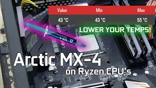 Arctic MX4 on Ryzen CPUs  Can it lower the temps  Step by Step guide on reapplying Thermal Paste [upl. by Rafael]