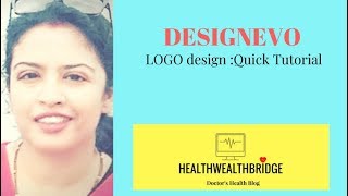 DESIGNEVO FREE LOGO MAKER QUICK TUTORIAL [upl. by Kessia196]