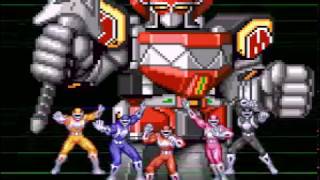 Mighty Morphin Power Rangers Super Nintendo SNES Area 6 gameplay [upl. by Atilemrac]