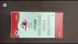 ABPress Eye Drops  Brimonidine Tartrate and Timolol Ophthalmic solution  Abpress Eye Drop Uses [upl. by Stedman693]