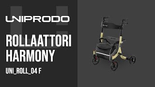 Rollaattori Harmony Uniprodo UNIROLL04 F  Tuoteesittely 10250029 [upl. by Magan669]