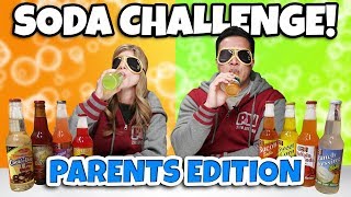 13 FLAVOR SODA CHALLENGE PARENTS EDITION Bird Box Blindfold Burp Contest [upl. by Ydnac]