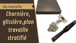 Comment on installe charnière de porte glissière de tiroir et plan de travail [upl. by Samalla]