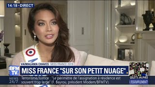 Miss France quotJe suis très honorée de pouvoir apporter la couronne à ma régionquot [upl. by Eetse]