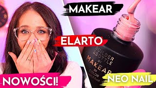 👉NOWOŚCI Makear Elarto Neo Nail Tipsy żele w butelce lakiery puder i bazy [upl. by Darej]