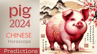 Pig 2024 Chinese Horoscope Love Relationship career health and wealth [upl. by Ahsilad393]