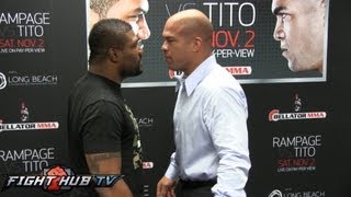 Rampage vs Tito Full Face Off between Quinton Rampage Jackson amp Tito Ortiz [upl. by Acirred]