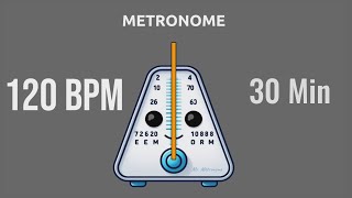 120 BPM Metronome  30 Minutes [upl. by Nylorac659]