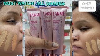 LAKME 9TO5 CC CREAM ALL 6 SHADES SWATCHES [upl. by Bodrogi]