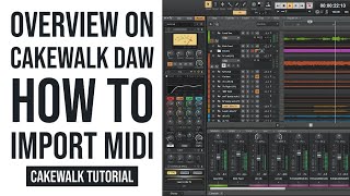 How to use Cakewalk by Bandlab  Import MIDI files हिन्दी मे [upl. by Saxe]