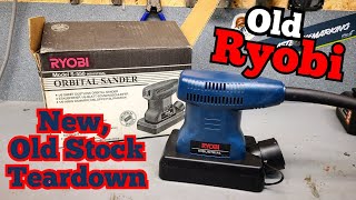 Brand new 26 year Old Blue Ryobi S550 sander teardown [upl. by Redman]