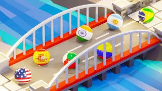 Marble Race Countries 3D  Marble Race Countryballs [upl. by Kristoffer]