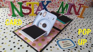 INSTAX CAMERA POP UP CARD  TARJETA POP UP CAMARA INSTAX [upl. by Noram]