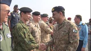 COAS visited an operational air base of PAF today to witness the ongoing multinational exercise [upl. by Euqinu]