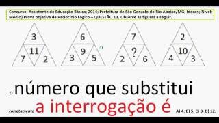 Curso Raciocínio Lógico Padrão da Sequência números e figuras Teste Psicotécnico Detran Concurso QI [upl. by Bouley]