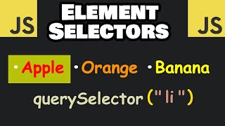 Learn JavaScript ELEMENT SELECTORS easy 📑 [upl. by Aillicirp]