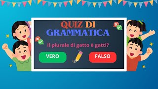 Quiz di Grammatica apprendimento quiz italiano [upl. by Assital]