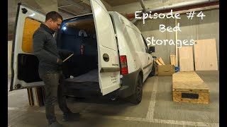 Van Conversion Chronicles 4  Bed amp storages EN 🇬🇧 [upl. by Frager]