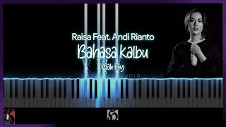 Raisa amp Andy Rianto  Bahasa Kalbu Orchestral Male Key With Lyrics  Orchestration by Verlette [upl. by Ellimahs]