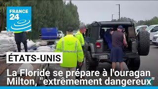 La Floride se prépare à louragan Milton de catégorie 5 • FRANCE 24 [upl. by Laurena625]